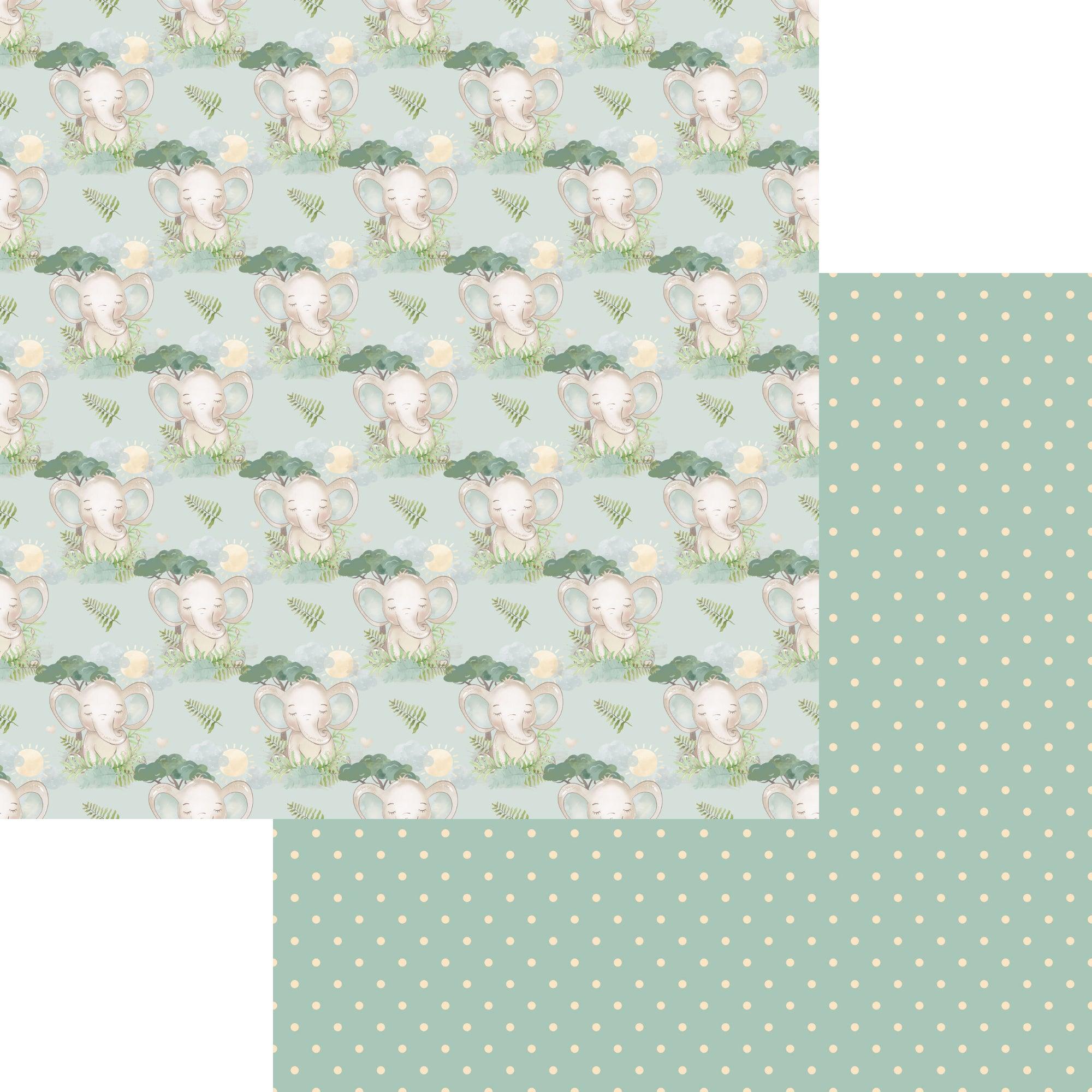 Baby Elephant Collection Cutie Pie 12 x 12 Double-Sided Scrapbook Paper by SSC Designs - Scrapbook Supply Companies