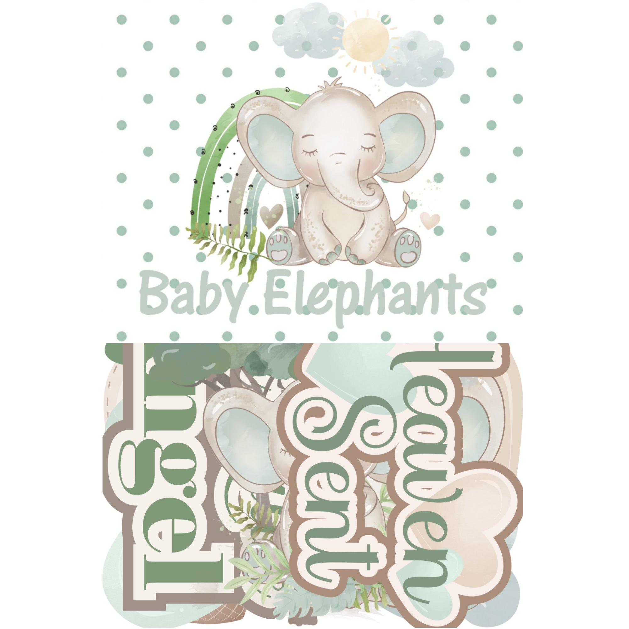 Baby Elephant Collection Scrapbook Ephemera Scrapbook Embellishments by SSC Designs