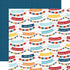 Birthday Boy Collection Boy Birthday Banners 12 x 12 Double-Sided Scrapbook Paper by Echo Park Paper