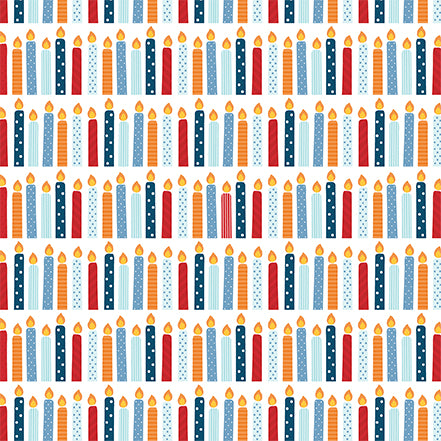 Birthday Boy Collection Colorful Candles 12 x 12 Double-Sided Scrapbook Paper by Echo Park Paper
