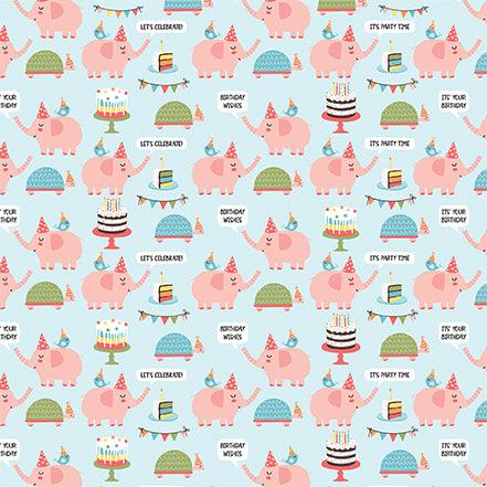 Birthday Girl Collection Party Animals 12 x 12 Double-Sided Scrapbook Paper by Echo Park Paper - Scrapbook Supply Companies
