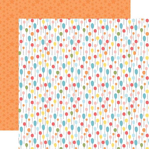 Birthday Girl Collection Birthday Girl Balloons 12 x 12 Double-Sided Scrapbook Paper by Echo Park Paper - Scrapbook Supply Companies