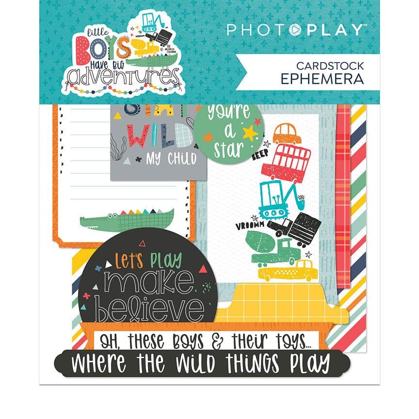 Little Boys Have Big Adventures Collection 5 x 5 Die Cut Scrapbook Embellishments by Photo Play Paper - Scrapbook Supply Companies