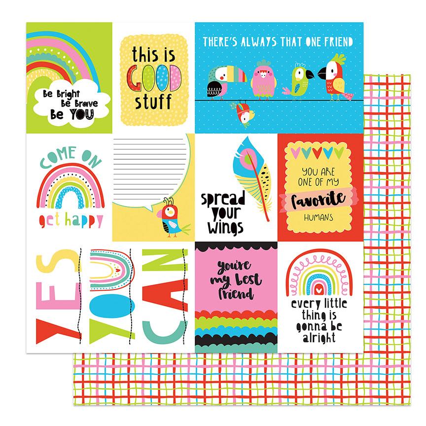 Birds Of A Feather Collection Good Stuff 12 x 12 Double-Sided Scrapbook Paper by Photo Play Paper
