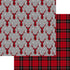Buffalo Plaid Christmas Mini Collection Reindeer 12 x 12 Double-Sided Scrapbook Paper by SSC Designs