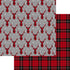 Buffalo Plaid Christmas Mini Collection Reindeer 12 x 12 Double-Sided Scrapbook Paper by SSC Designs - Scrapbook Supply Companies