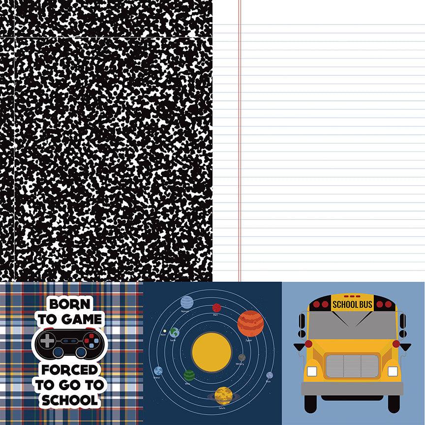 Brainiac Collection Notebook 6x8 12 x 12 Double-Sided Scrapbook Paper by Photo Play Paper - Scrapbook Supply Companies