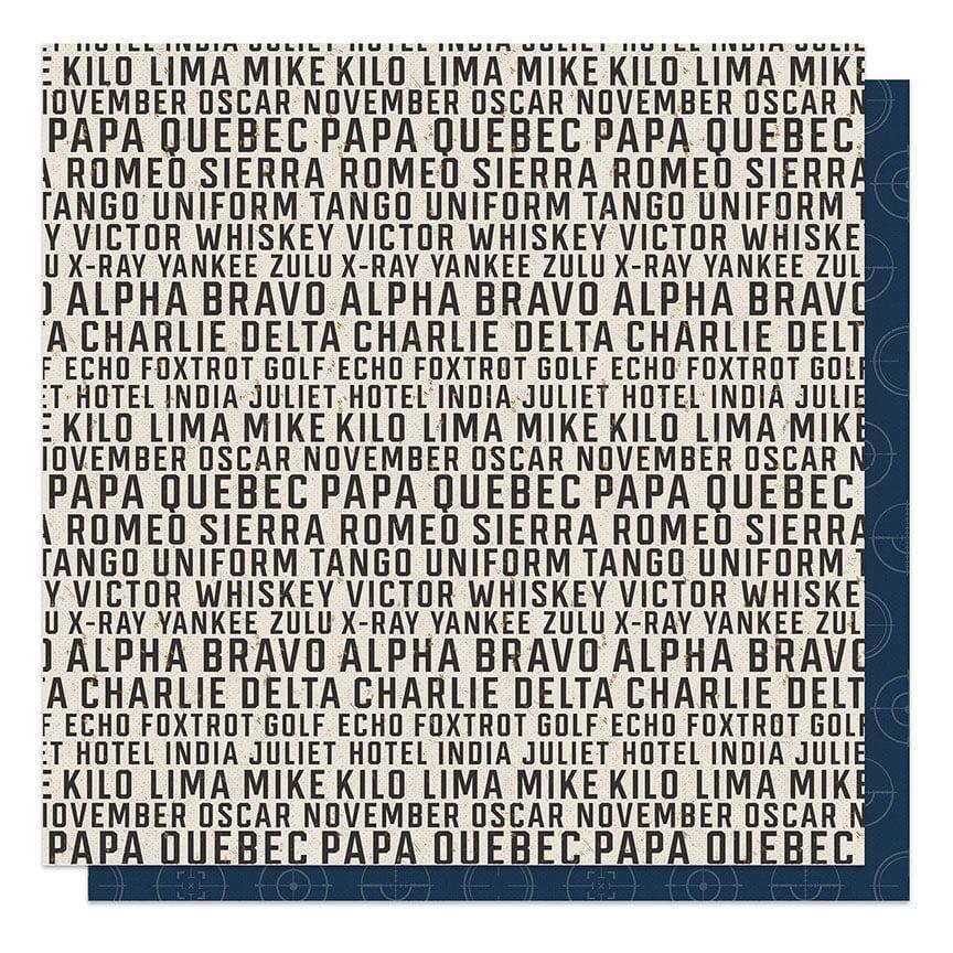 The Brave Collection Code Talk 12 x 12 Double-Sided Scrapbook Paper by Photo Play Paper