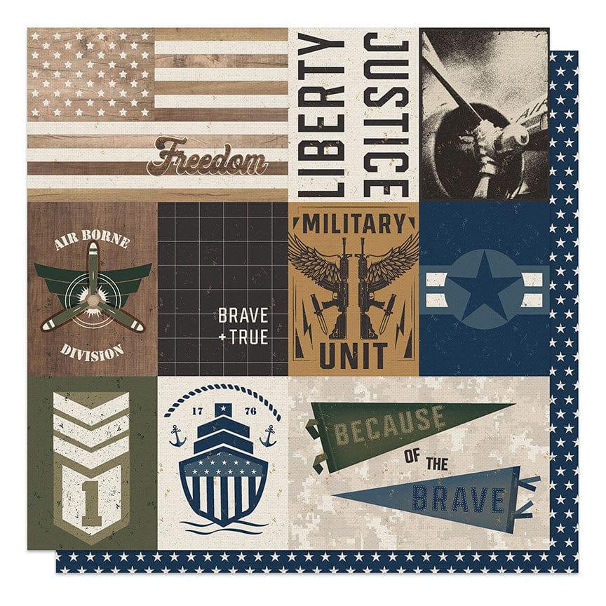 The Brave Collection Liberty 12 x 12 Double-Sided Scrapbook Paper by Photo Play Paper