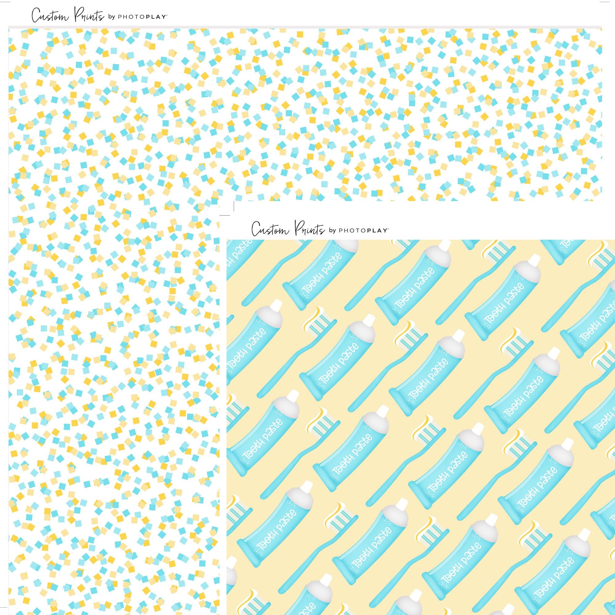 Bathtub Time Boy Collection Pearly Whites 12 x 12 Double-Sided Scrapbook Paper by SSC Designs