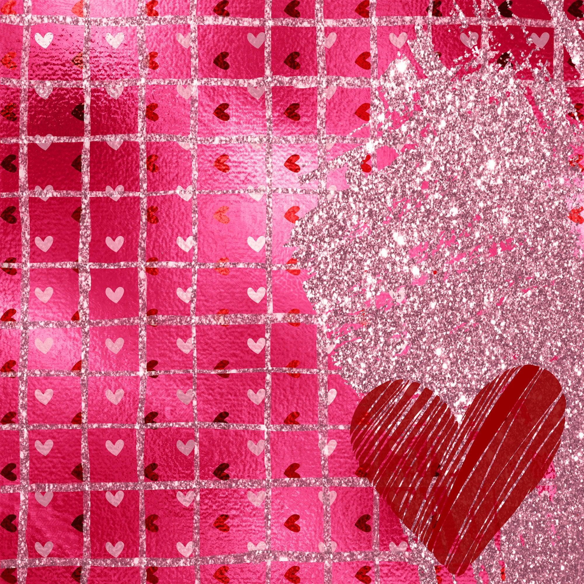 Be Mine Valentine Collection Hearts On Fire 12 x 12 Double-Sided Scrapbook Paper by SSC Designs - Scrapbook Supply Companies