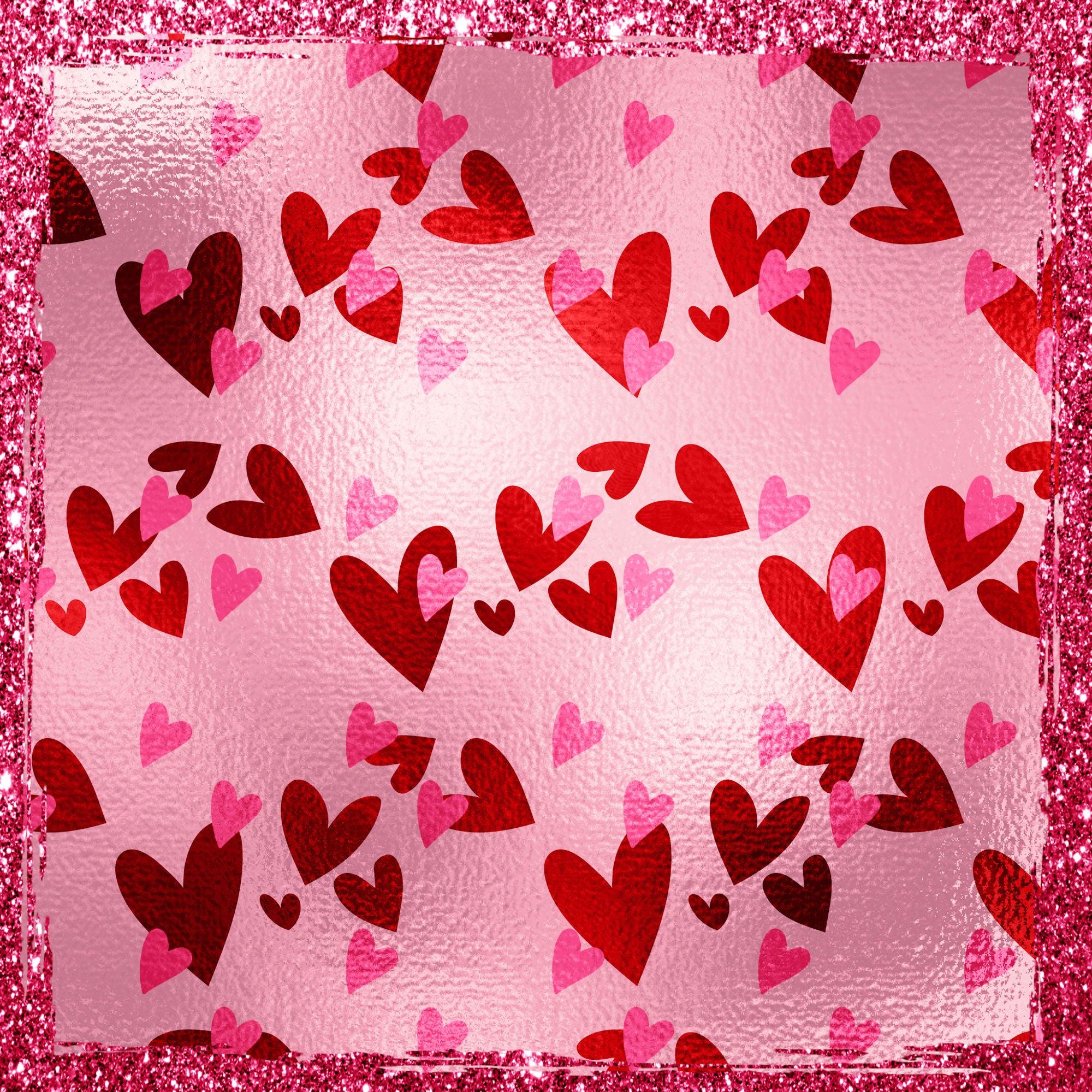 Be Mine Valentine Collection Hearts On Fire 12 x 12 Double-Sided Scrapbook Paper by SSC Designs - Scrapbook Supply Companies