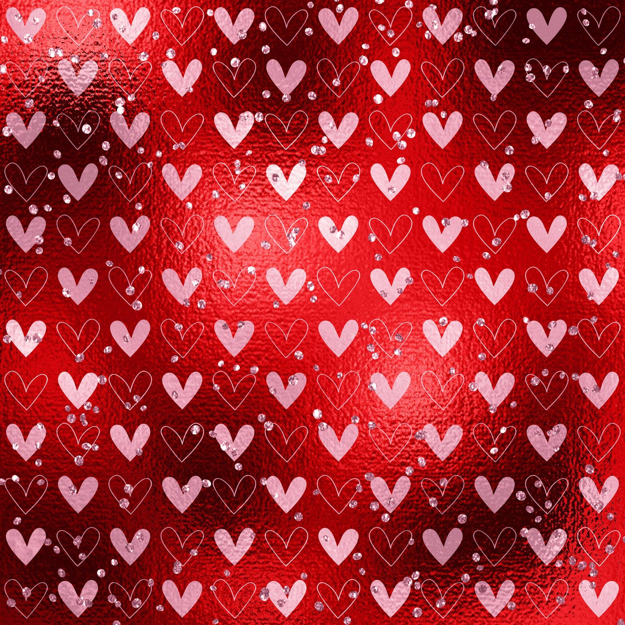 Be Mine Valentine Collection Sassy Stripes 12 x 12 Double-Sided Scrapbook Paper by SSC Designs - Scrapbook Supply Companies