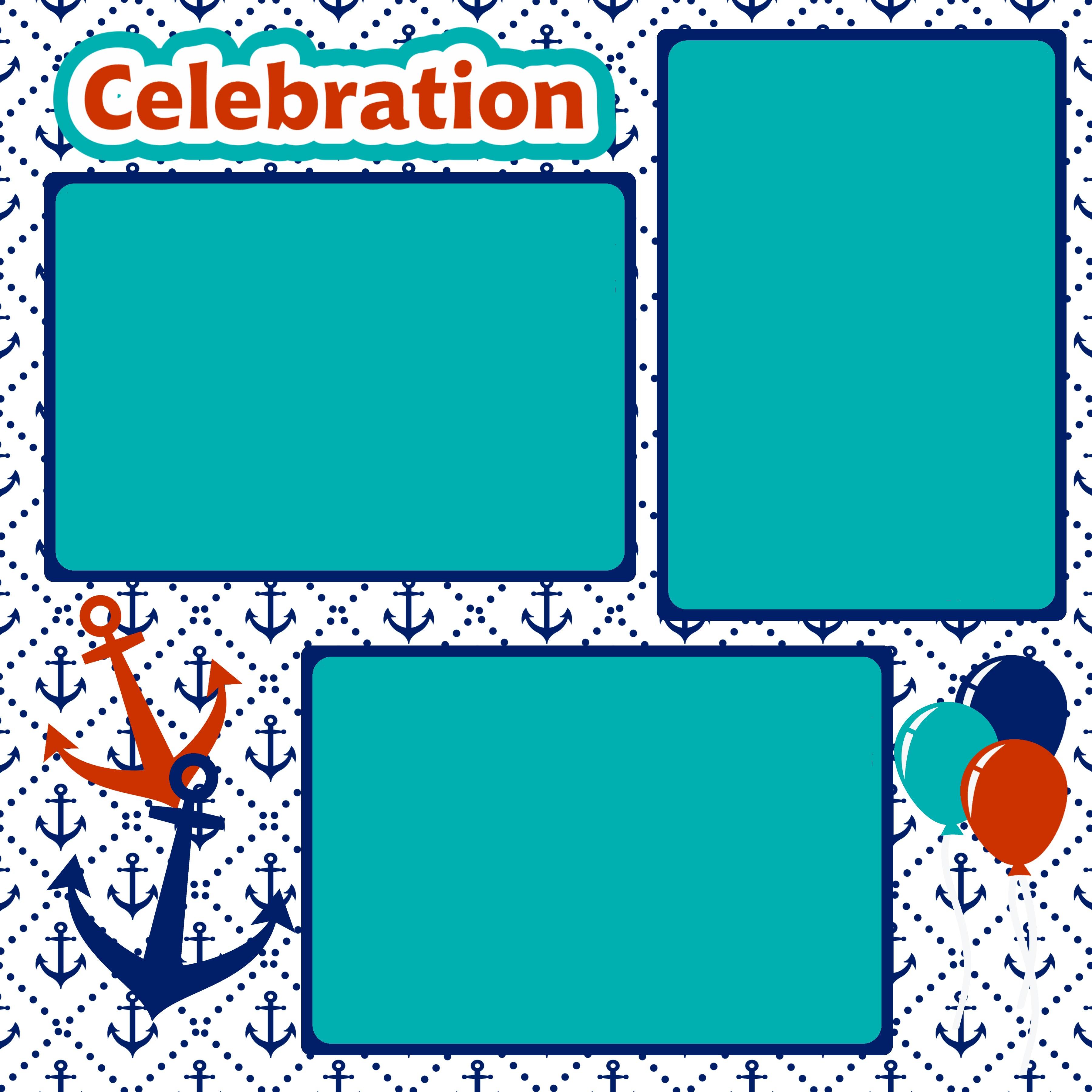 Birthday Cruise **CUSTOM** (2) - 12 x 12 Premade, Printed Scrapbook Pages by SSC Designs - Scrapbook Supply Companies