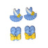 Ballerina Collection Blue Ballerina Dress & Ballet Shoes Flatback Buttons by SSC Designs - Pkg. of 4