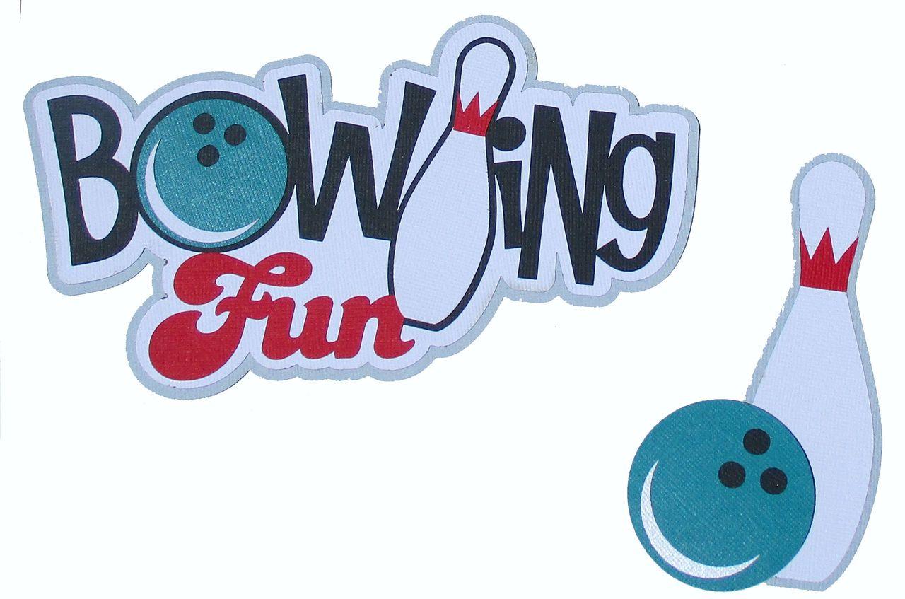 Bowling Fun 2-Piece 5 x 7.5 Fully-Assembled Laser Cut Scrapbook Embellishment by SSC Laser Designs