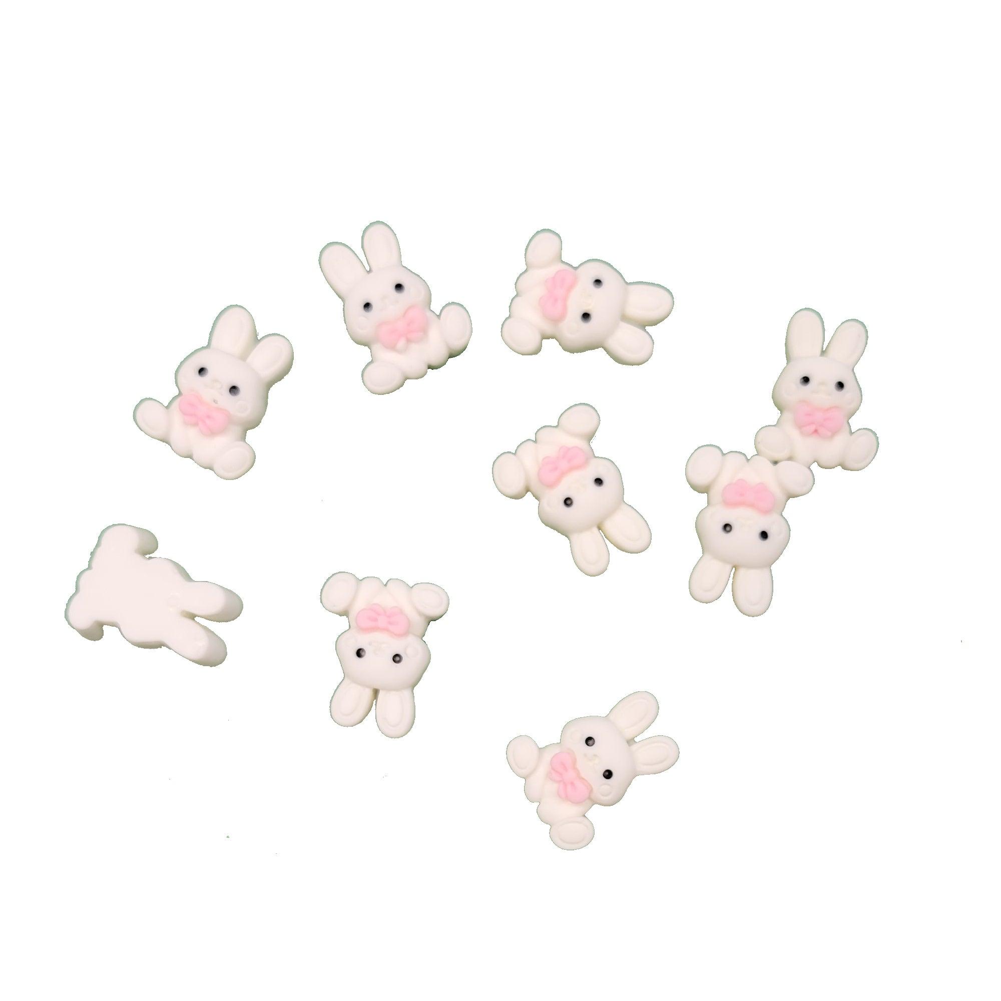 Easter Collection Oh Bunny! Flatback Scrapbook Buttons by SSC Designs - 8 Pieces