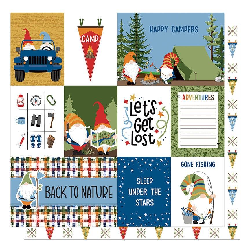 Tulla & Norbert Camping With My Gnomies Collection Back To Nature 12 x 12 Double-Sided Scrapbook Paper by Photo Play Paper