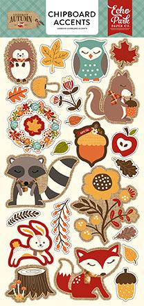 Celebrate Autumn Collection 6 x 12 Chipboard Accents Scrapbook Embellishments by Echo Park Paper - Scrapbook Supply Companies