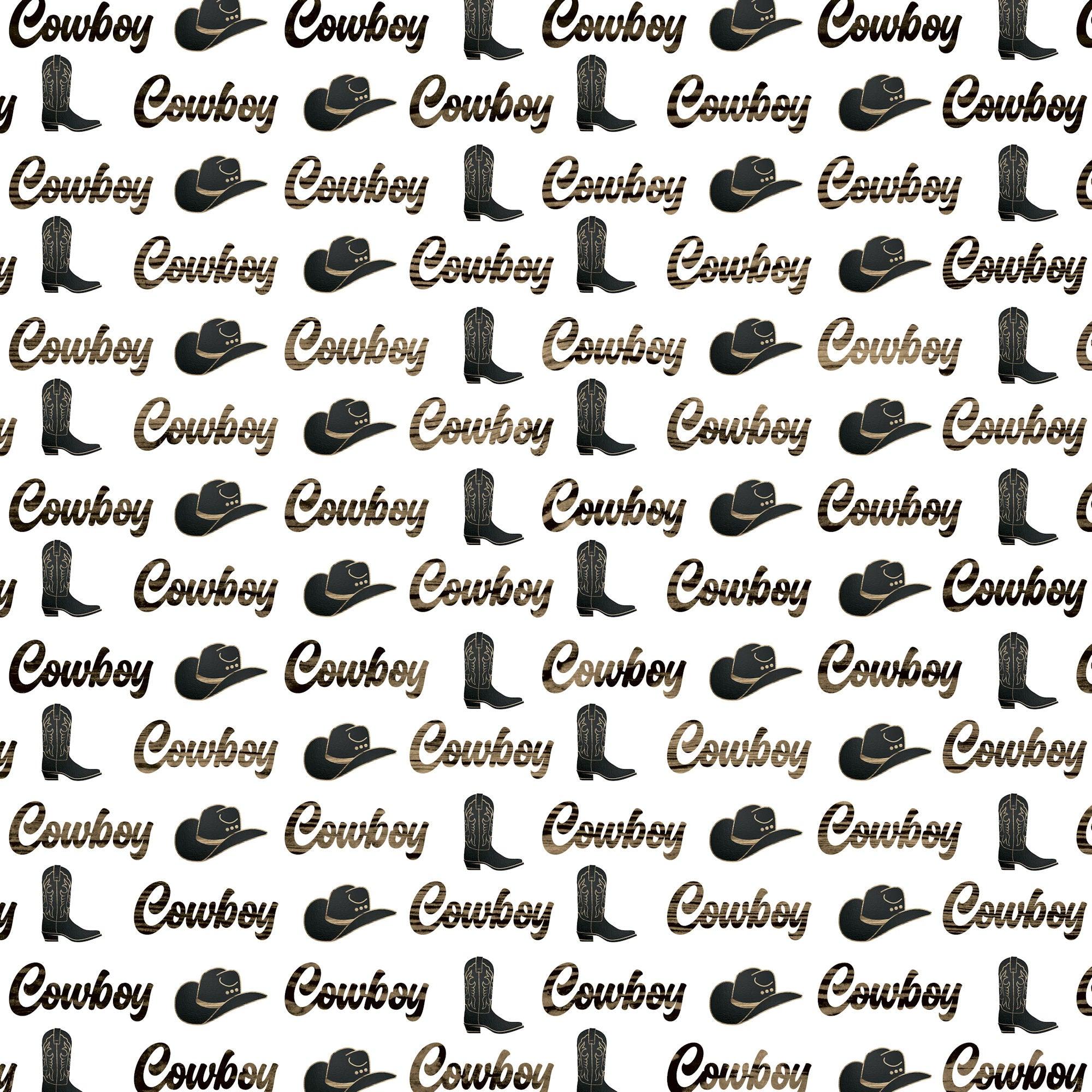 Cowboys Collection Cowboy 12 x 12 Double-Sided Scrapbook Paper by SSC Designs