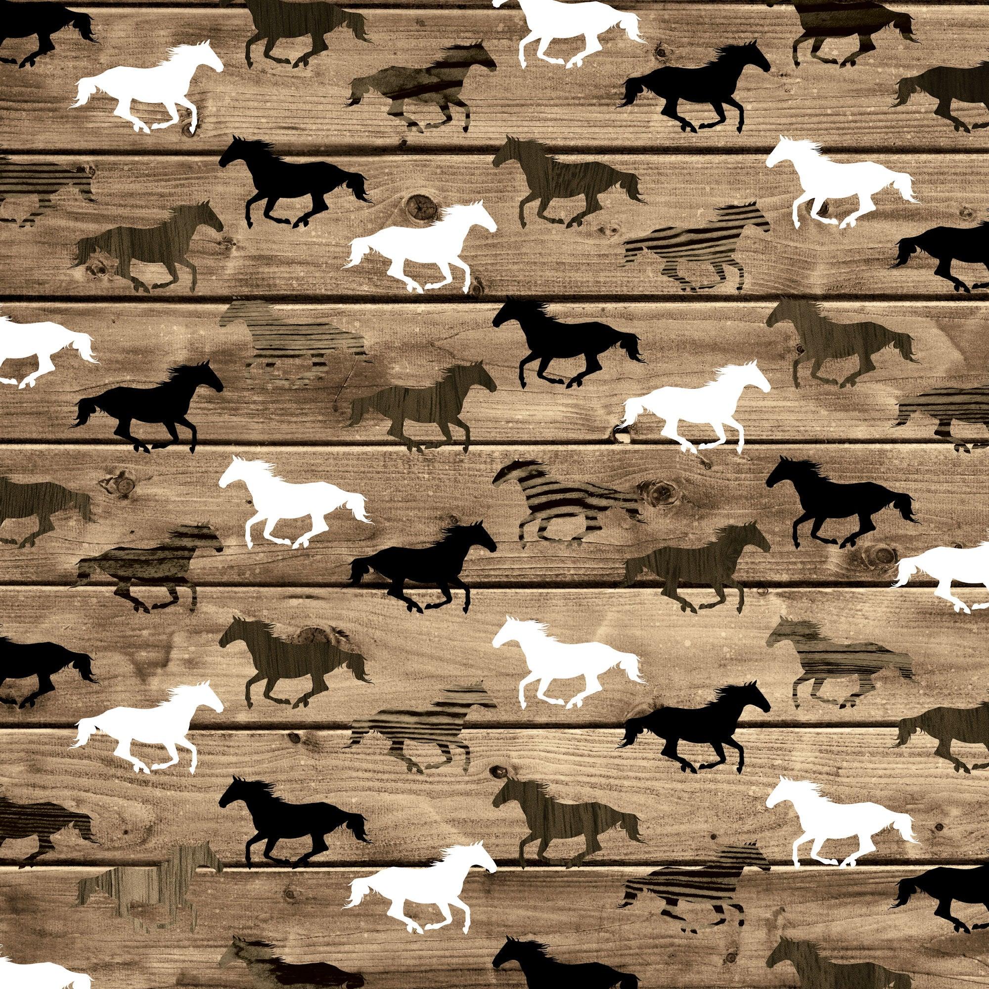 SSC Designs Cowboys Cowgirls Wild Horses Scrapbook Paper