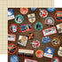 All Aboard Collection Luggage Stickers 12 x 12 Double-Sided Scrapbook Paper by Carta Bella
