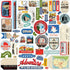 All Aboard Collection 12 x 12 Scrapbook Element Sticker Sheet by Carta Bella - Scrapbook Supply Companies