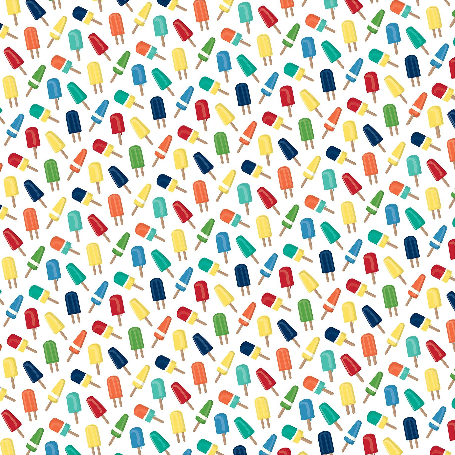 Beach Party Collection Popsicle Party 12 x 12 Double-Sided Scrapbook Paper by Carta Bella - Scrapbook Supply Companies