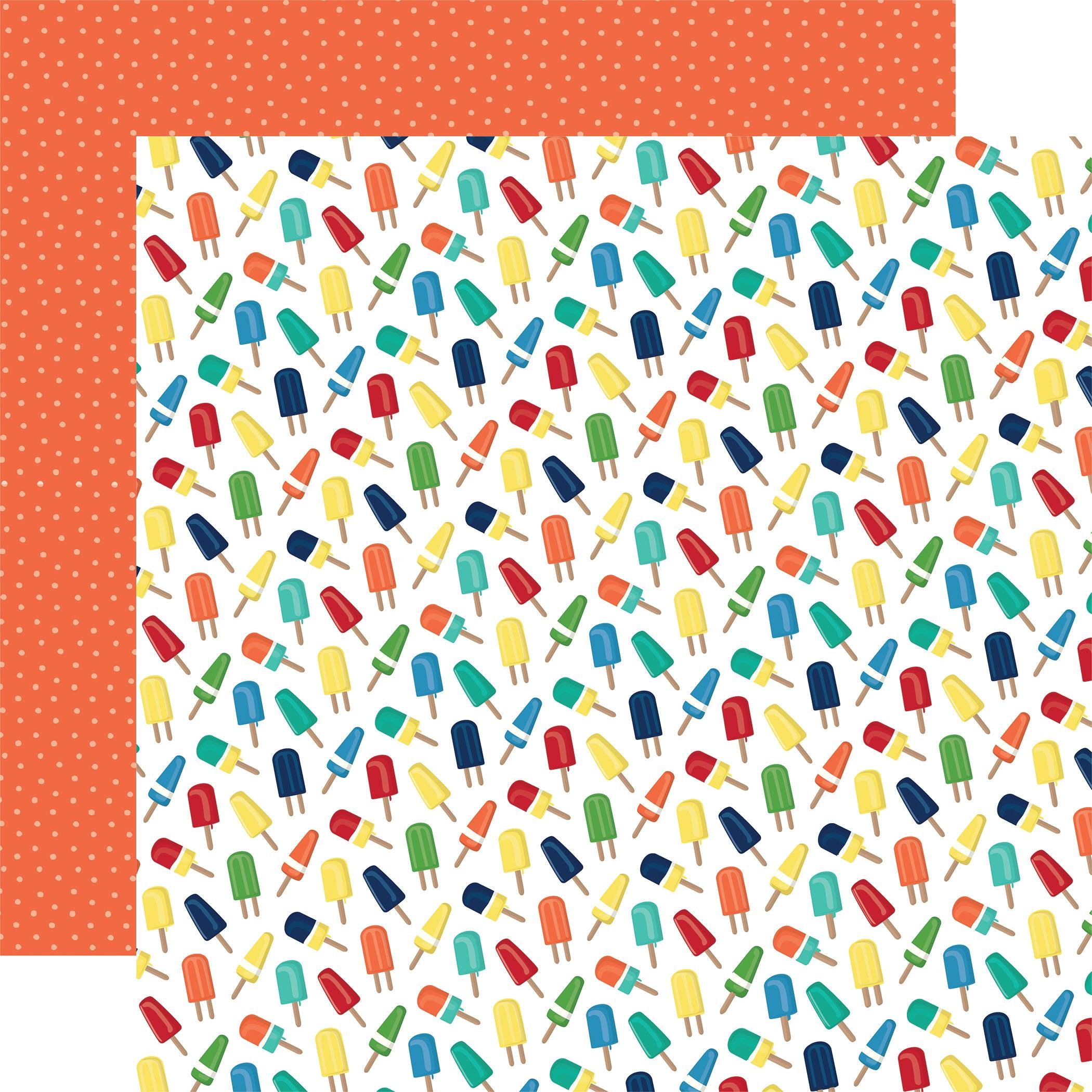 Beach Party Collection Popsicle Party 12 x 12 Double-Sided Scrapbook Paper by Carta Bella