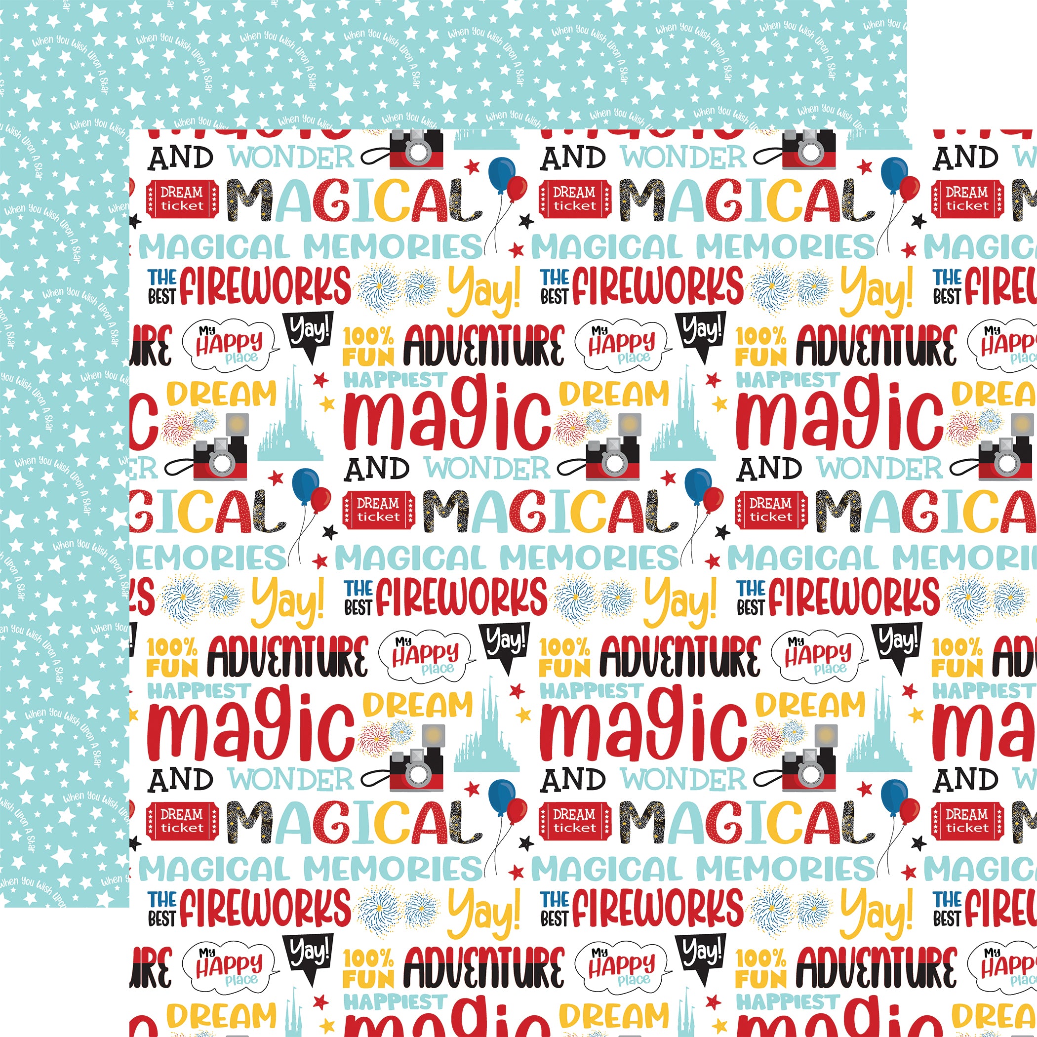 Believe In Magic Collection Magical Memories 12 x 12 Double-Sided Scrapbook Paper by Carta Bella