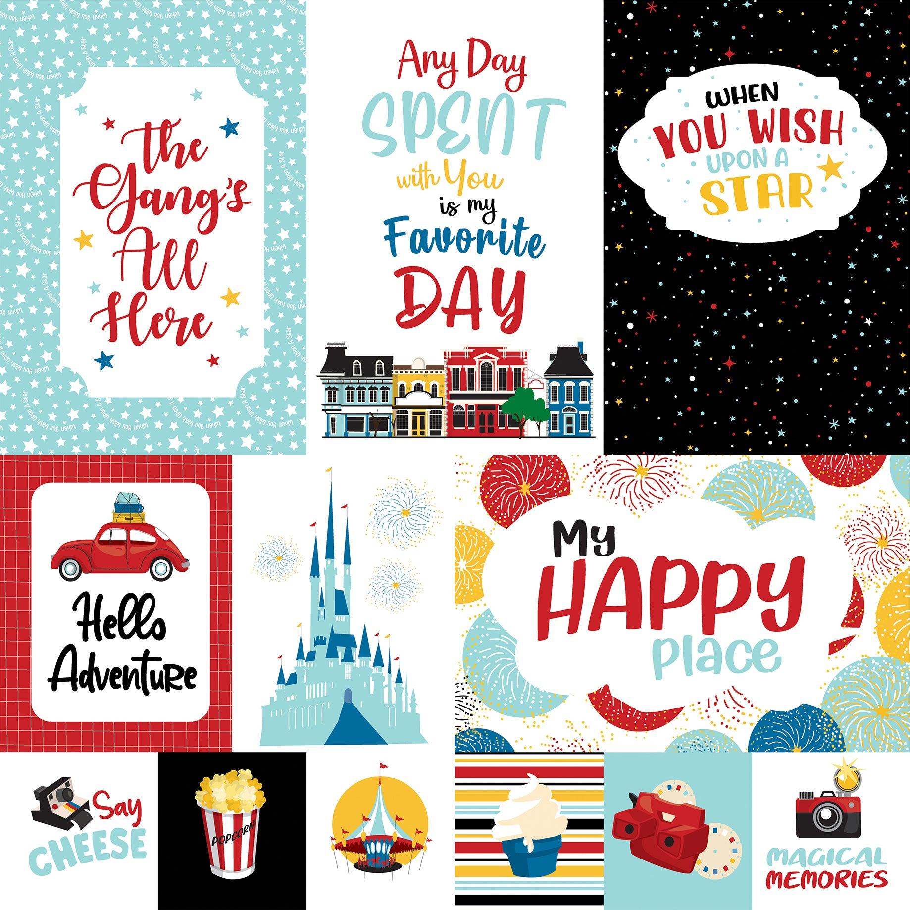 Believe In Magic Collection Multi Journaling Cards 12 x 12 Double-Sided Scrapbook Paper by Carta Bella - Scrapbook Supply Companies