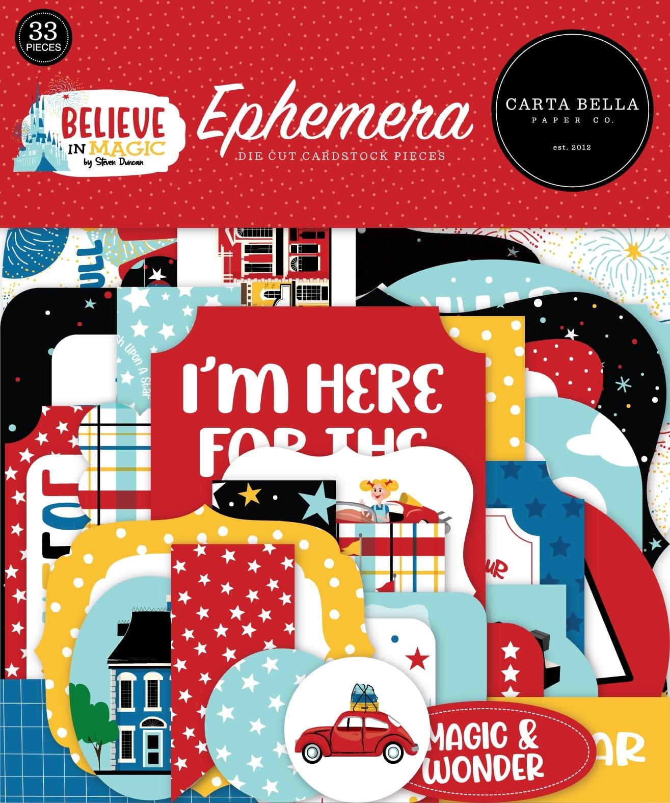 Believe In Magic Collection 5 x 5 Scrapbook Ephemera Die Cuts by Carta Bella - Scrapbook Supply Companies