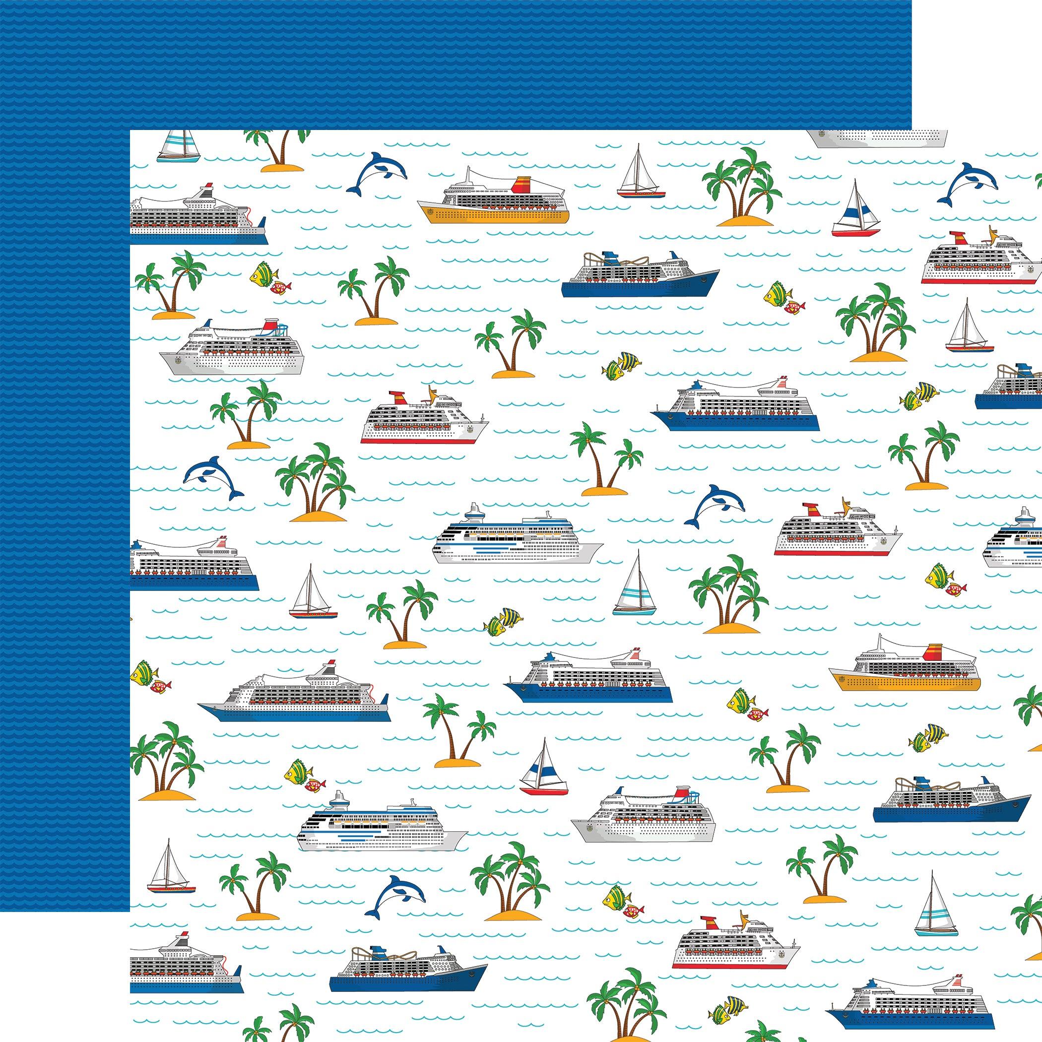 Bon Voyage Collection Smooth Sailing 12 x 12 Double-Sided Scrapbook Paper by Carta Bella - Scrapbook Supply Companies