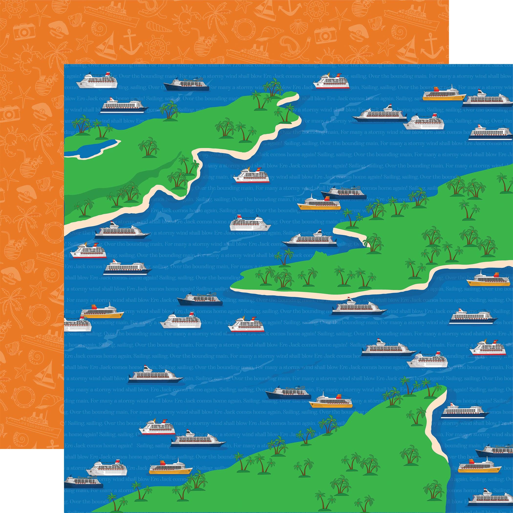 Bon Voyage Collection 12 x 12 Scrapbook Paper & Sticker Pack by Carta Bella - Scrapbook Supply Companies