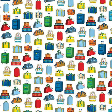 Bon Voyage Collection Locale Luggage 12 x 12 Double-Sided Scrapbook Paper by Carta Bella - Scrapbook Supply Companies