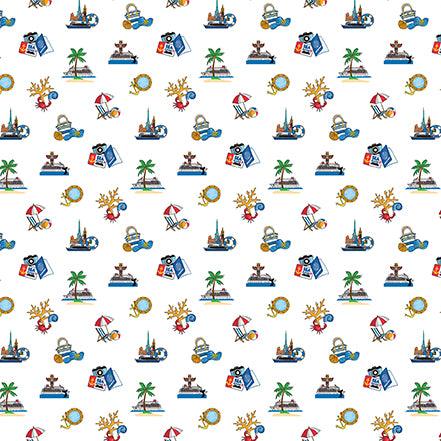 Bon Voyage Collection Vacation Vibes 12 x 12 Double-Sided Scrapbook Paper by Carta Bella - Scrapbook Supply Companies