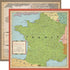 Cartography 1 & 2 Collection France Map 12 x 12 Double-Sided Scrapbook Paper by Carta Bella