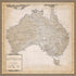 Cartography 1 & 2 Collection Australia Map 12 x 12 Double-Sided Scrapbook Paper by Carta Bella - Scrapbook Supply Companies