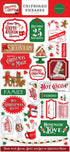 Christmas Cheer Collection 6 x 12 Scrapbook Chipboard Phrases by Carta Bella - Scrapbook Supply Companies