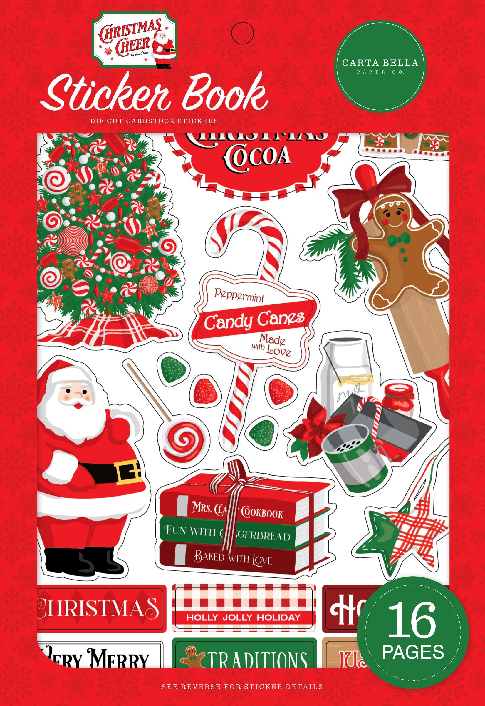 Christmas Cheer Collection Sticker Book by Carta Bella Paper-16 pages - Scrapbook Supply Companies