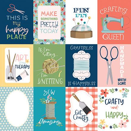 Craft & Create Collection 3 x 4 Journaling Cards 12 x 12 Double-Sided Scrapbook Paper by Carta Bella - Scrapbook Supply Companies