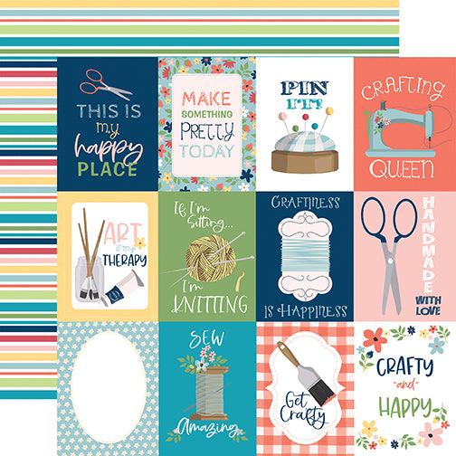 Craft & Create Collection 3x4 Journaling Cards 12 x 12 Double-Sided Scrapbook Paper by Carta Bella