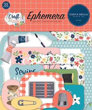 Craft & Create Collection 5 x 5 Scrapbook Ephemera Die Cuts by Carta Bella - Scrapbook Supply Companies
