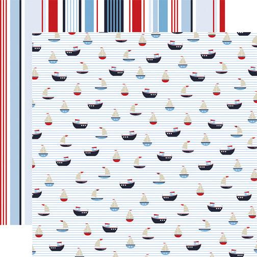 Deep Blue Sea Collection Nautical 12 x 12 Double-Sided Scrapbook Paper by Carta Bella - Scrapbook Supply Companies