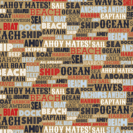 Deep Blue Sea Collection Ahoy Mates 12 x 12 Double-Sided Scrapbook Paper by Carta Bella