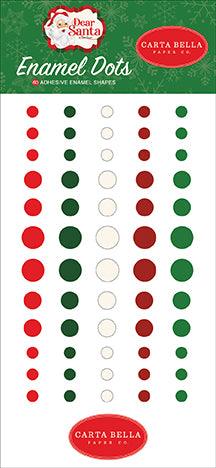 Dear Santa Collection3 x 6 Self-Adhesive Enamel Dots Scrapbook Embellishments by Carta Bella - Scrapbook Supply Companies