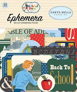 School Days Collection 5 x 5 Ephemera Die Cut Scrapbook Embellishments by Carta Bella - Scrapbook Supply Companies