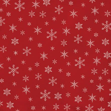 Farmhouse Christmas Collection Snowflakes 12 x 12 Double-Sided Scrapbook Paper by Carta Bella - Scrapbook Supply Companies