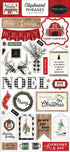 Farmhouse Christmas Collection 6 x 12 Chipboard Phrases Scrapbook Embellishments by Carta Bella - Scrapbook Supply Companies