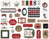 Farmhouse Christmas Collection 5 x 5 Ephemera Die Cut Scrapbook Embellishments by Carta Bella - Scrapbook Supply Companies
